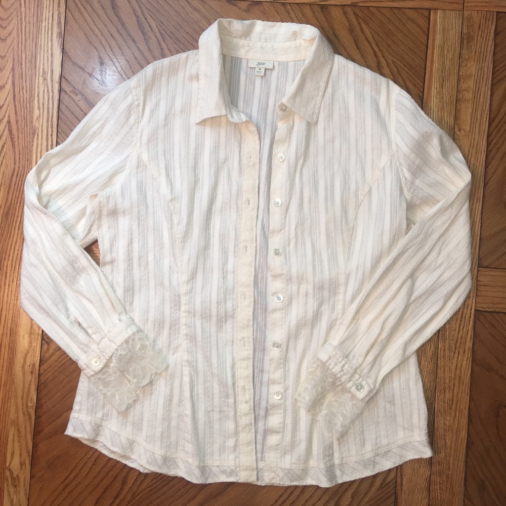 J. Jill Long Sleeve Lace Shirt